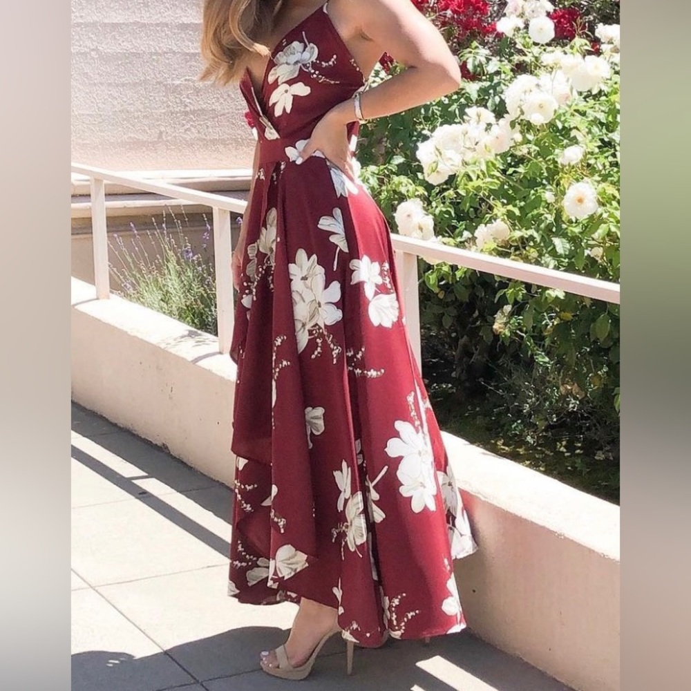 Floral Red Dress Size 0-2